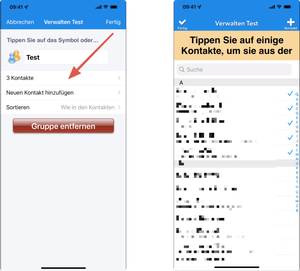 iPhone/iPad KontakteGruppen erstellen und bearbeiten tims.