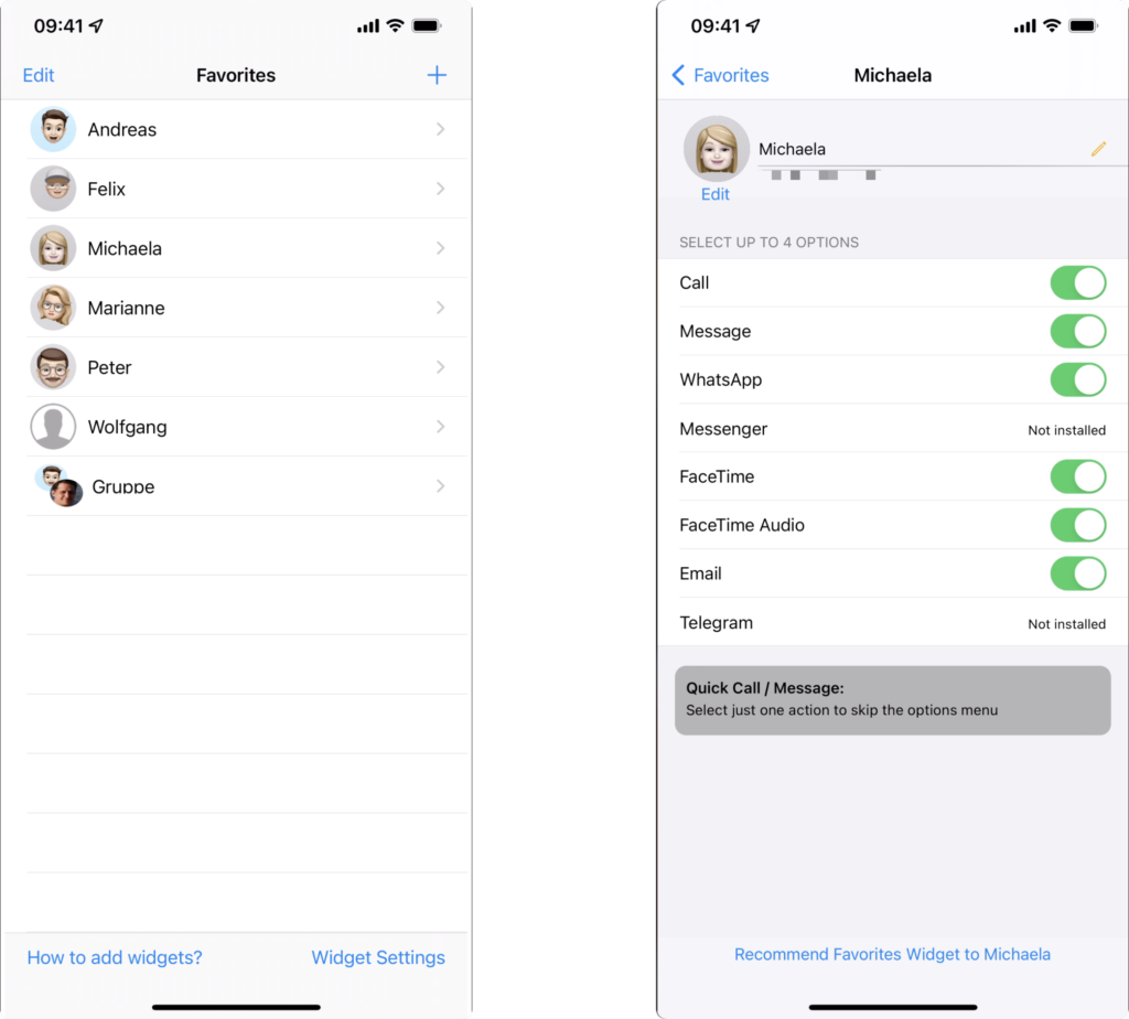 WhatsApp Widget für iPhone Drei Lösungen tims.