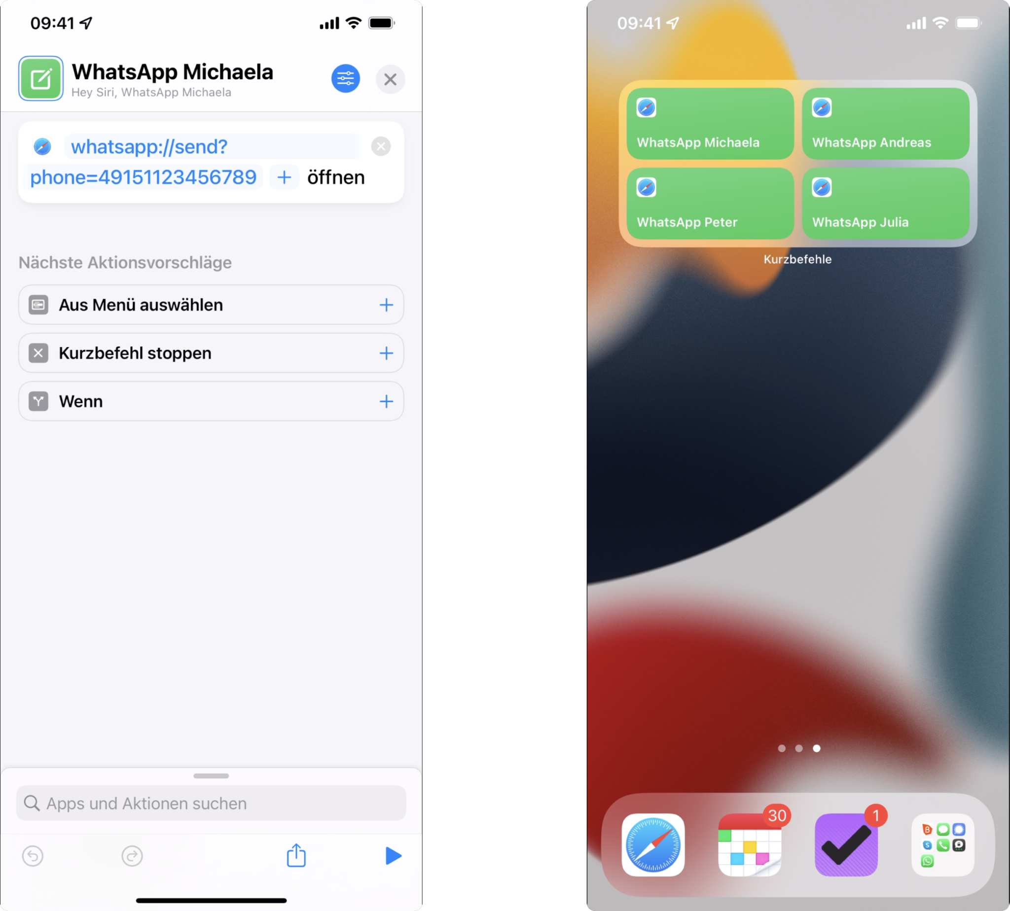 WhatsApp Widget für iPhone Drei Lösungen tims.